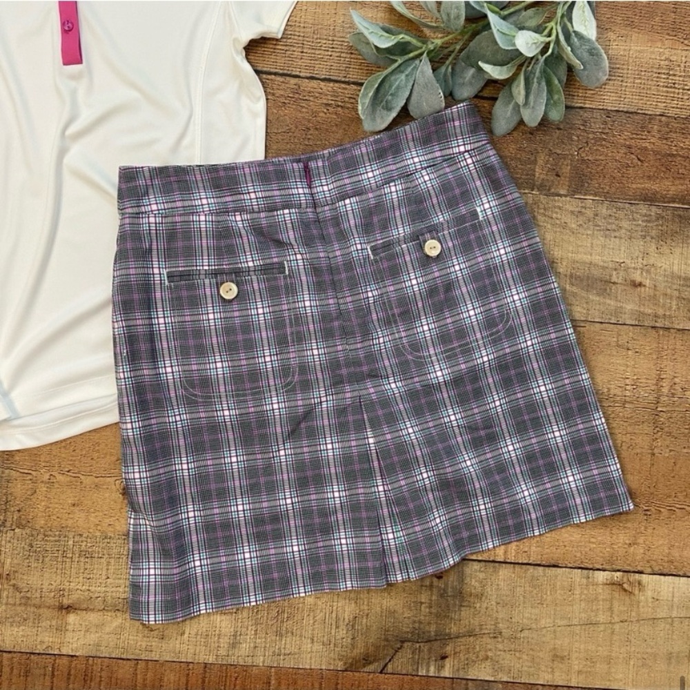 Peter Millar Skort Like New Oxford Purple Plaid - image 8